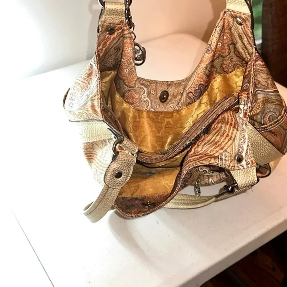 Kathy Van Zeeland Paisley Hobo Purse